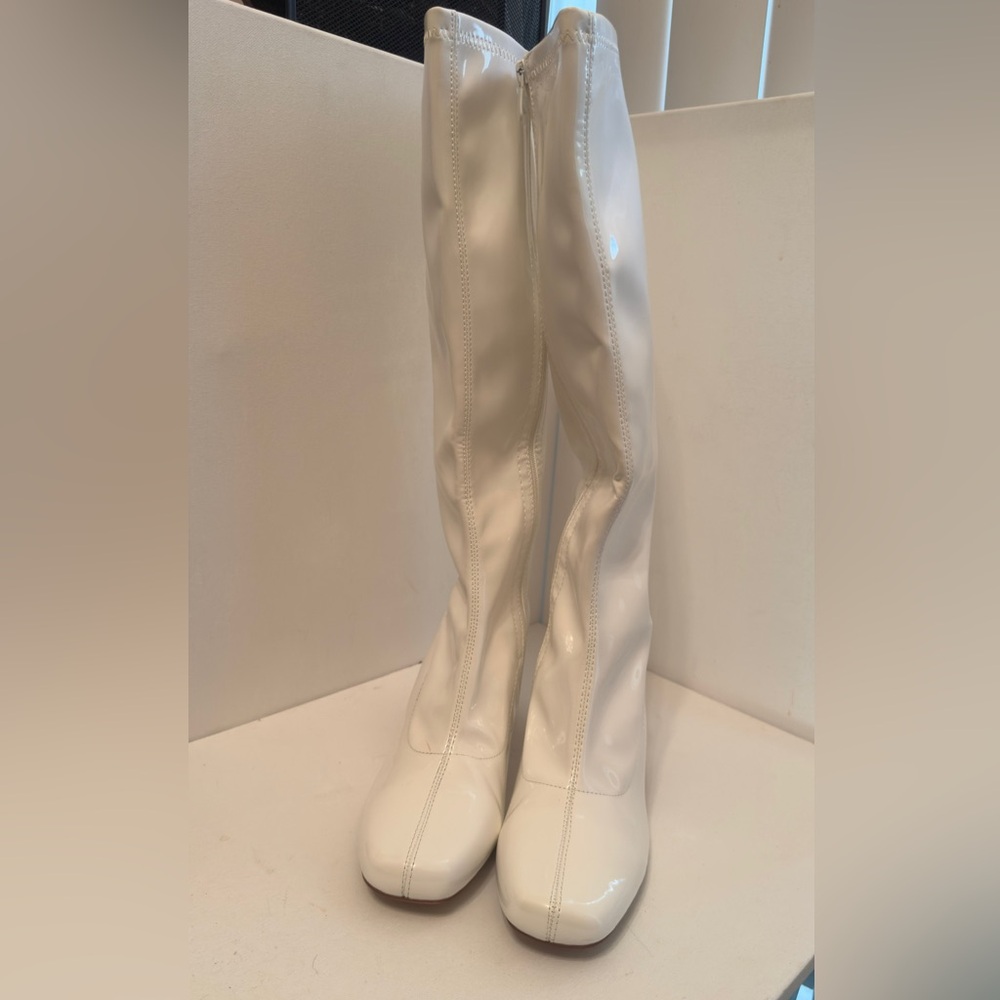 Stylish White Knee-High Boots